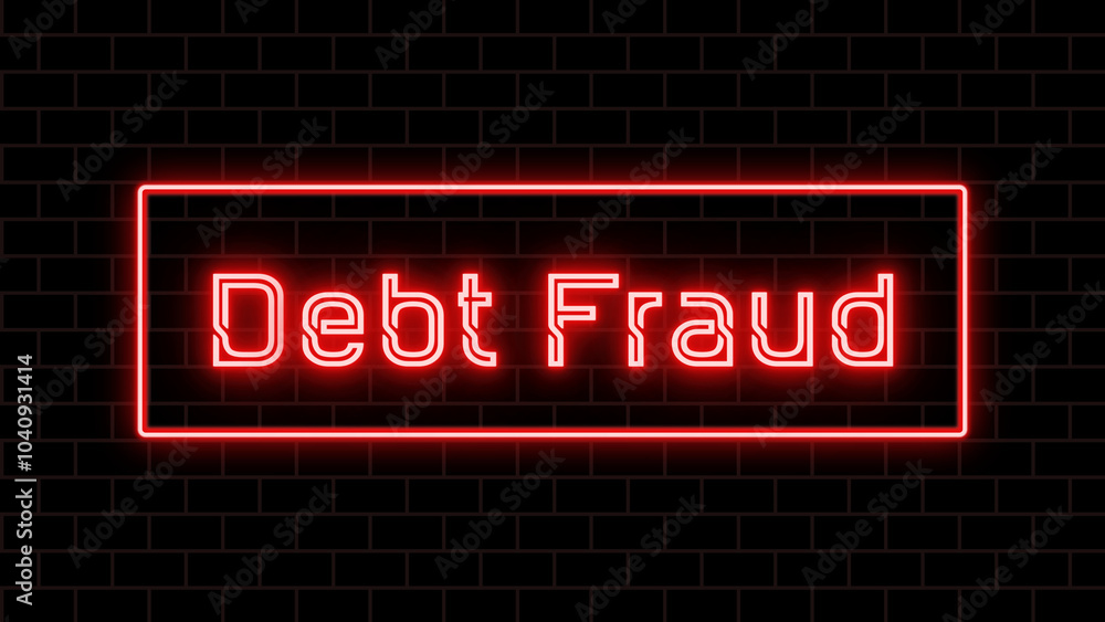 Debt Fraud のネオン文字 Debt Fraud のネオン文字