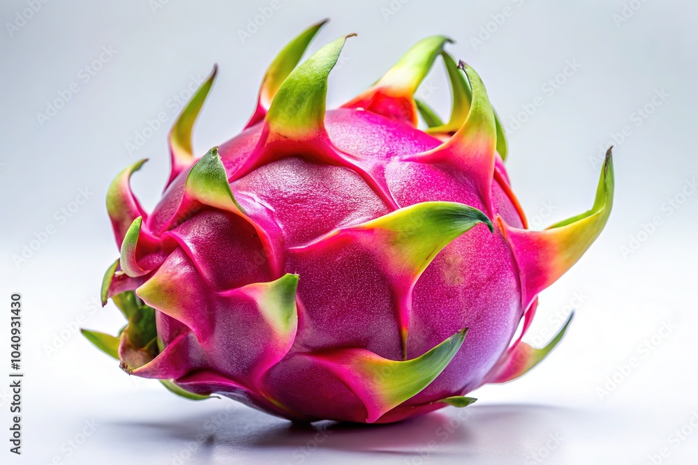 Tropical pitaya fruit with vibrant pink and green tones. Tropical pitaya fruit with vibrant pink and green tones.