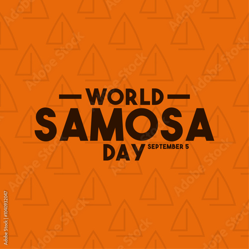 World Samosa Day. September 6. Seamless pattern. Flat design vector.