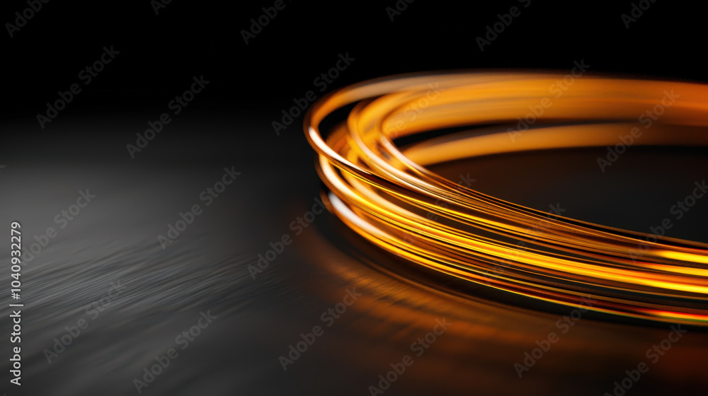 Dynamic swirls of motion and light create abstract representation of flowing energy, showcasing vibrant orange tones against dark background Dynamic swirls of motion and light create abstract representation of flowing energy, showcasing vibrant orange tones against dark background