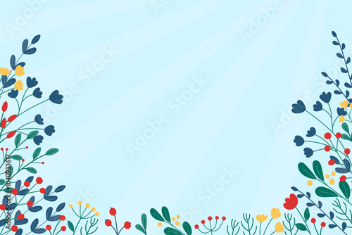 Frame made of stylized twigs. Design for invitations, printing.