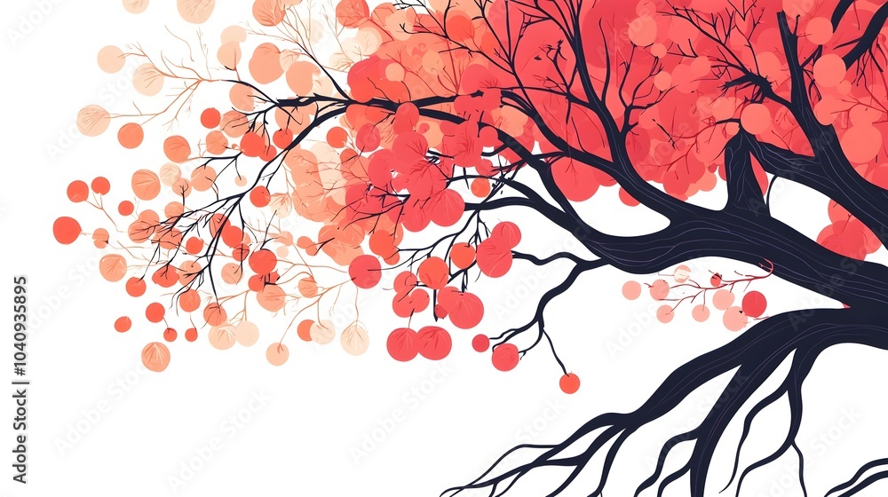 Flat Design of Tree Roots Expanding into a Complex Network Symbolizing the Growth Hidden Potential and Interconnectedness within the Natural World Flat Design of Tree Roots Expanding into a Complex Network Symbolizing the Growth Hidden Potential and Interconnectedness within the Natural World