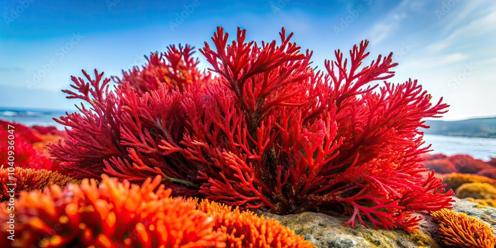 Rhodymenia pseudopalmata Red Seaweed Isolated Leafy Red Algae on White Background for Scientific and Artistic Use in Nature Studies and Marine Biology Rhodymenia pseudopalmata Red Seaweed Isolated Leafy Red Algae on White Background for Scientific and Artistic Use in Nature Studies and Marine Biology