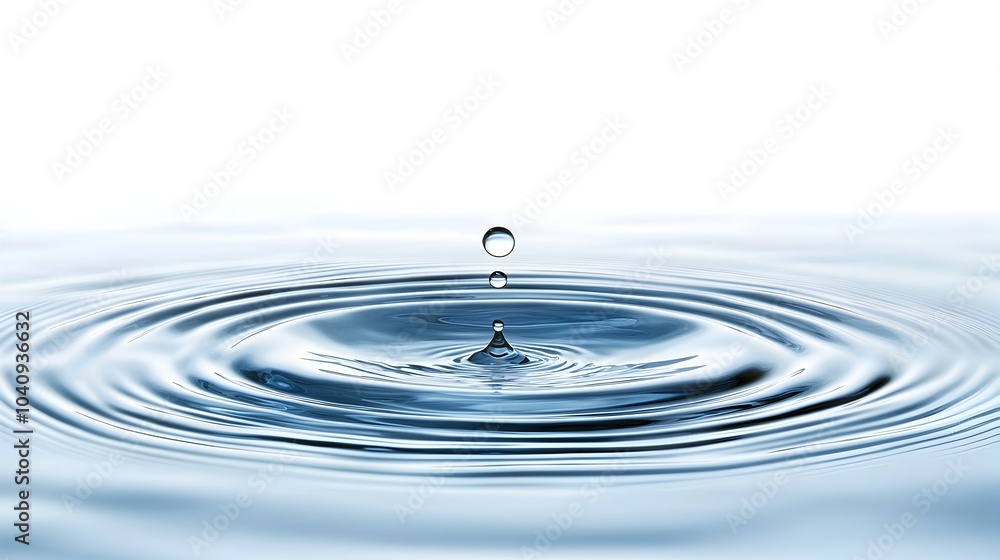 Flat design depicting a small ripple expanding outwards into concentric waves representing the symbol of growing potential possibility and opportunity on a clean white background