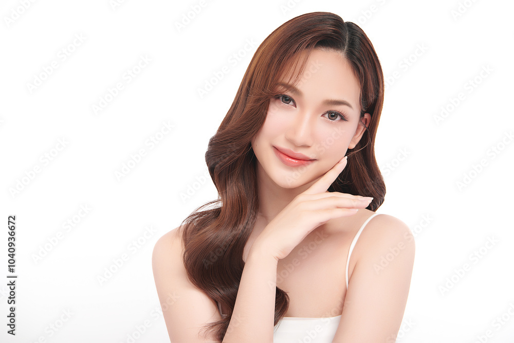 Beautiful young asian woman with clean fresh skin on white background, Face care, Facial treatment, Cosmetology, beauty and spa, Asian women portrait. Beautiful young asian woman with clean fresh skin on white background, Face care, Facial treatment, Cosmetology, beauty and spa, Asian women portrait.