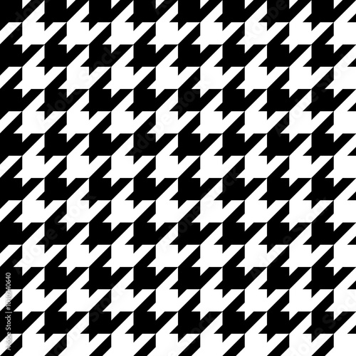 Basic Geometric Pattern seamless continuous repeated tile pattern design, Print design, polka dot, gingham, check, chevrons, argyle, houndstooth, stripes in black and white