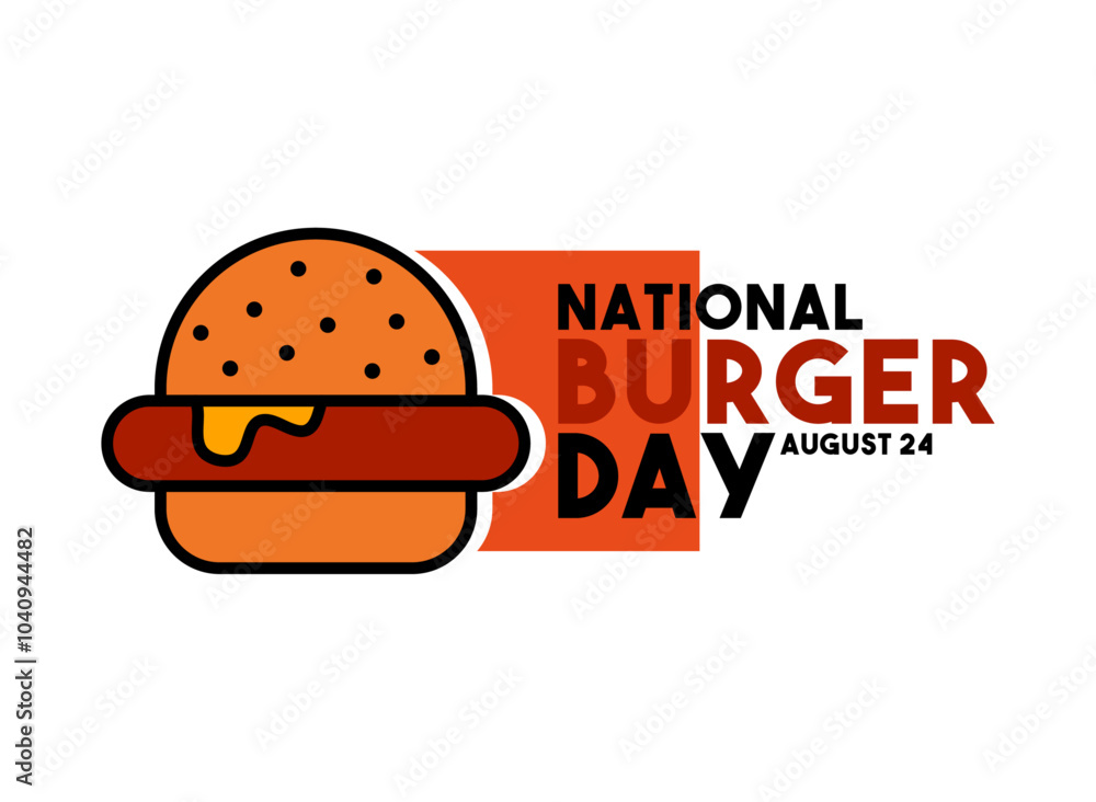 Fototapeta premium National Burger Day. August 24.