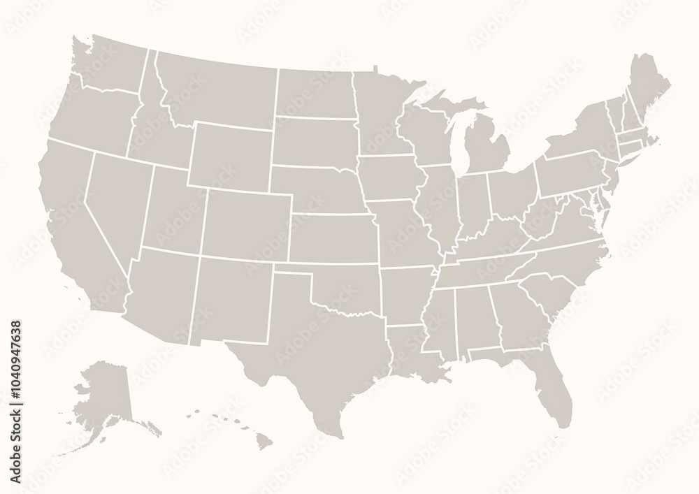 Fototapeta premium the United States map outline
