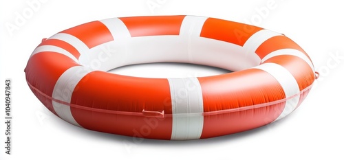 PNG image of a lifeguard lifebuoy with a white backdrop.