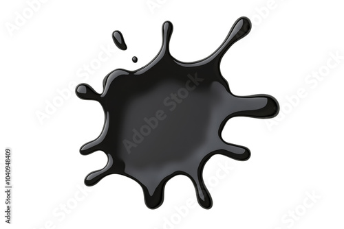 Ink Splash Art isolated on transparent background