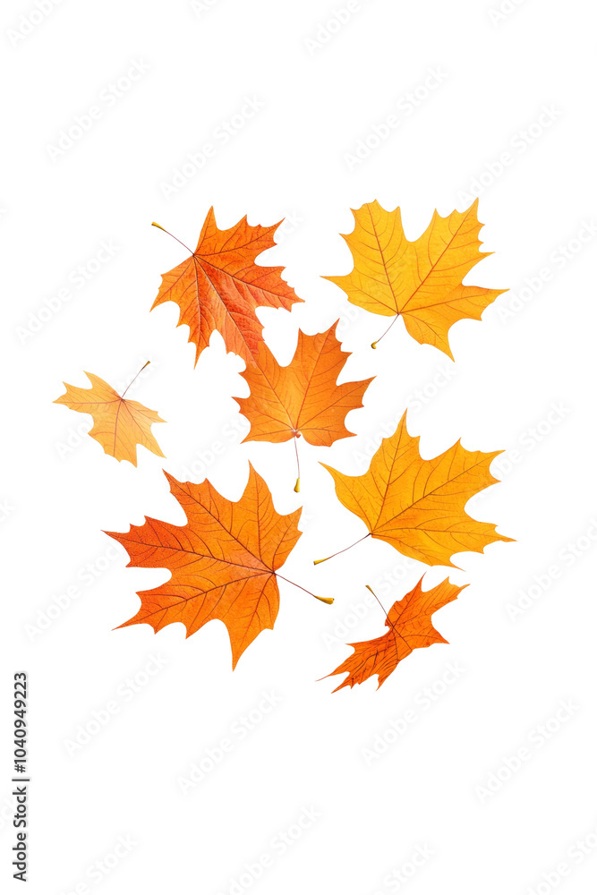 Autumn Leaves isolated on transparent background Autumn Leaves isolated on transparent background