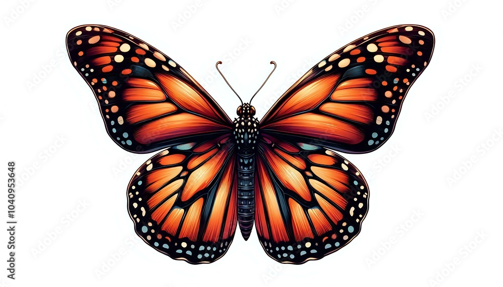 Vibrant Monarch Butterfly with Detailed Wing Patterns
Vibrant Monarch Butterfly with Detailed Wing Patterns