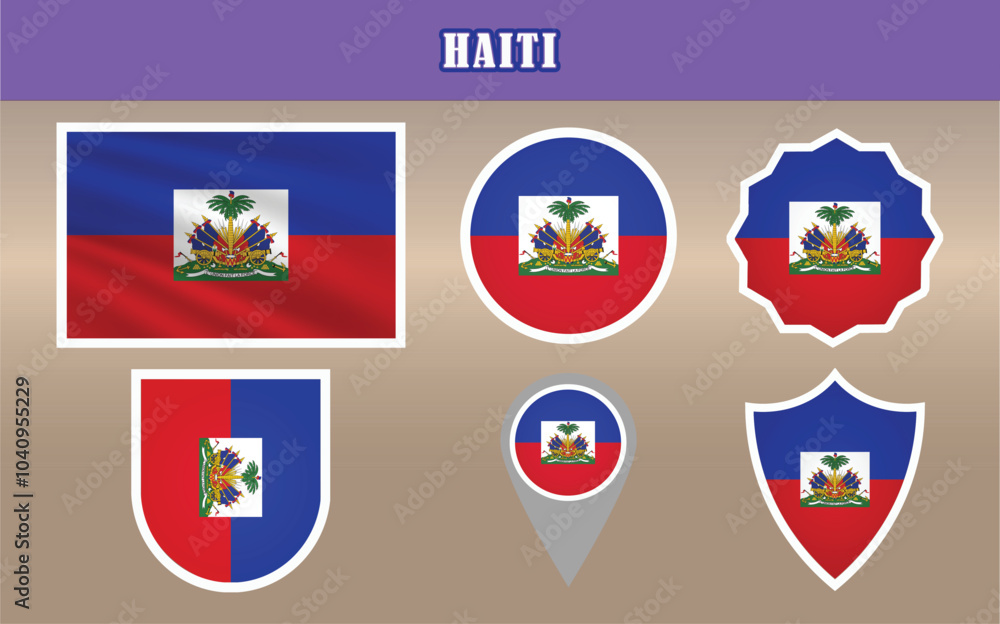 Vibrant vector of the National Flag of Haiti, showcasing bold blue and red stripes with a striking coat of arms. Ideal for patriotic, educational, and culturalprojects! Vibrant vector of the National Flag of Haiti, showcasing bold blue and red stripes with a striking coat of arms. Ideal for patriotic, educational, and culturalprojects!
