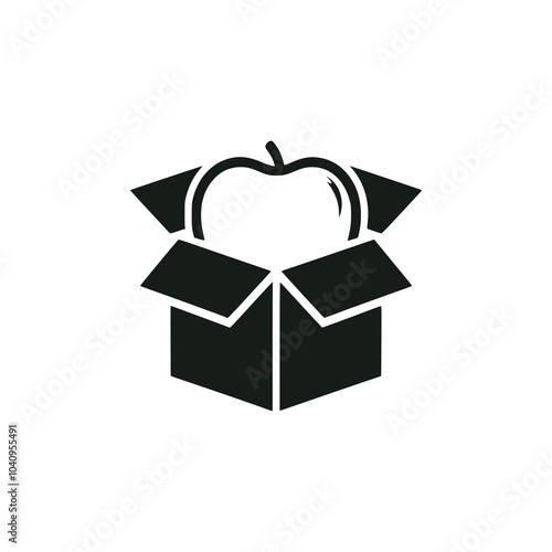 fruit delivery express box logo vector illustration template design