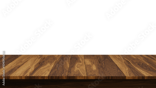 A close-up shot of a wooden tabletop with a transparent background, PNG file
