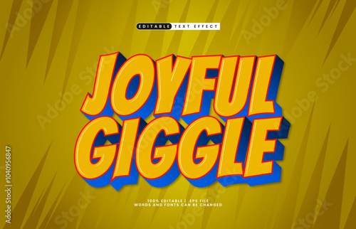 joyful giggle editable text effect with a happy and joyful text style
