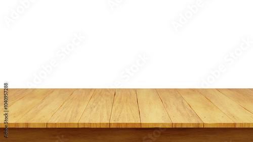 A close-up of a wooden tabletop with a transparent background, perfect for showcasing products or creating mockups. PNG file