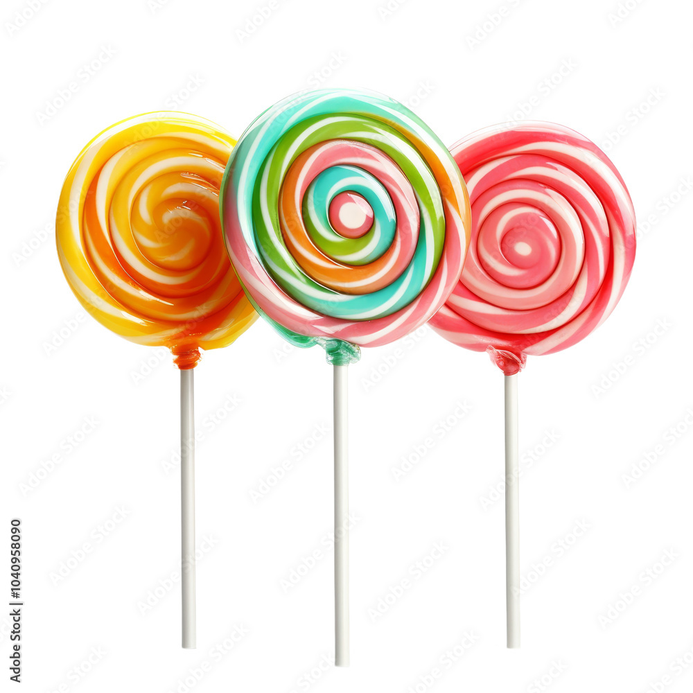 Vibrant and Playful Swirling Lollipops Vibrant and Playful Swirling Lollipops