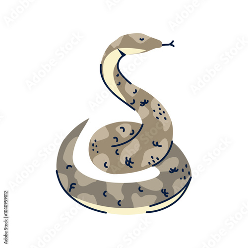 Vector image of snake icon with white background