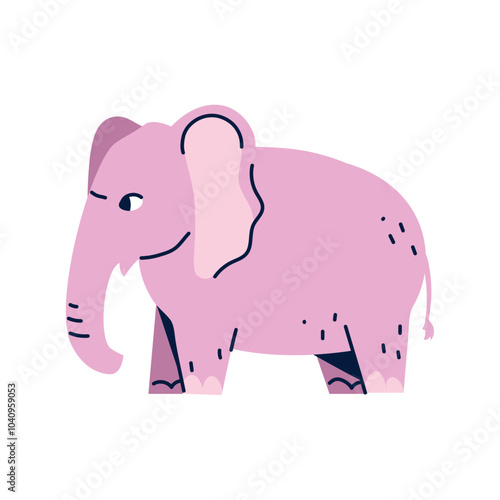 Vector image of elephant icon with white background