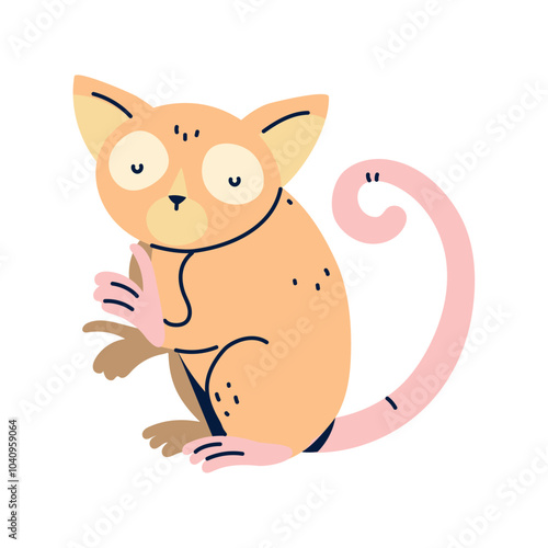 Vector image of monkey icon with white background