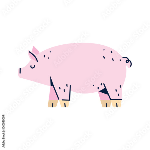 Pig vector image icon with white background