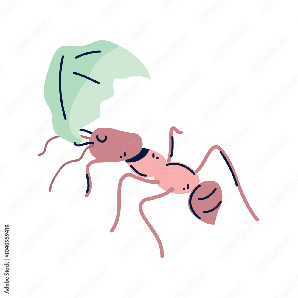 Obraz premium Vector image of ant icon with white background