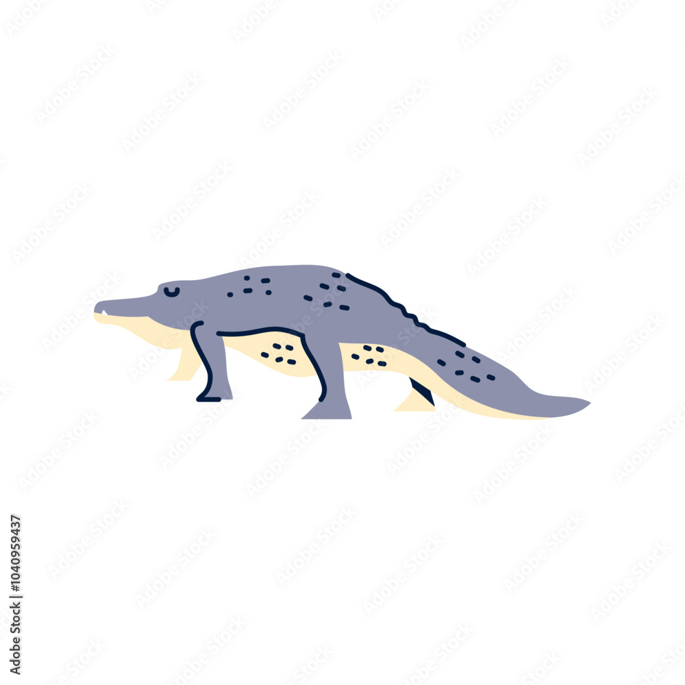 Vector image of crocodile icon with white background Vector image of crocodile icon with white background