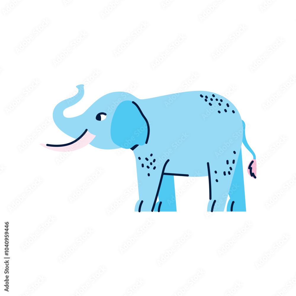 Fototapeta premium Vector image of elephant icon with white background