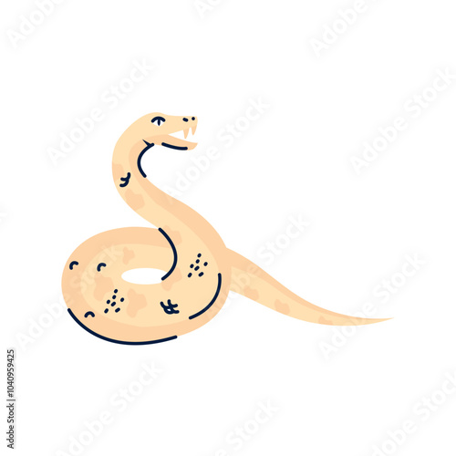 Vector image of snake icon with white background