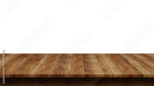 Принти на полотні A close-up shot of a wooden table top with a transparent background, PNG file