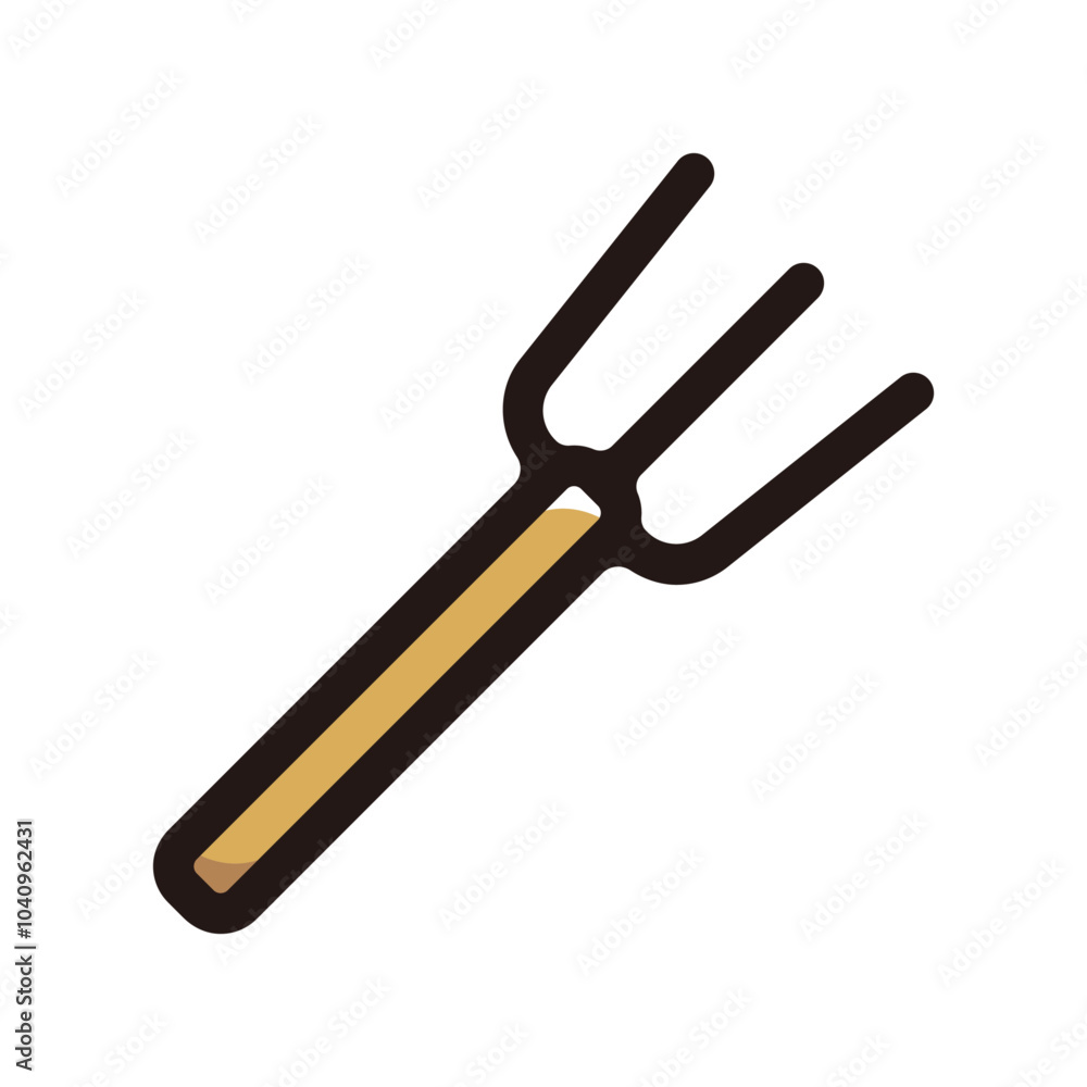 Garden fork outline icon for graphic design, apps and websites Garden fork outline icon for graphic design, apps and websites