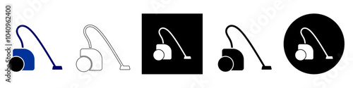 vacuum machine, cleaning machine dust, carpet floor or rug cleaner vector pictogram sign icon symbol ui and ux design, glyphs and stroke line