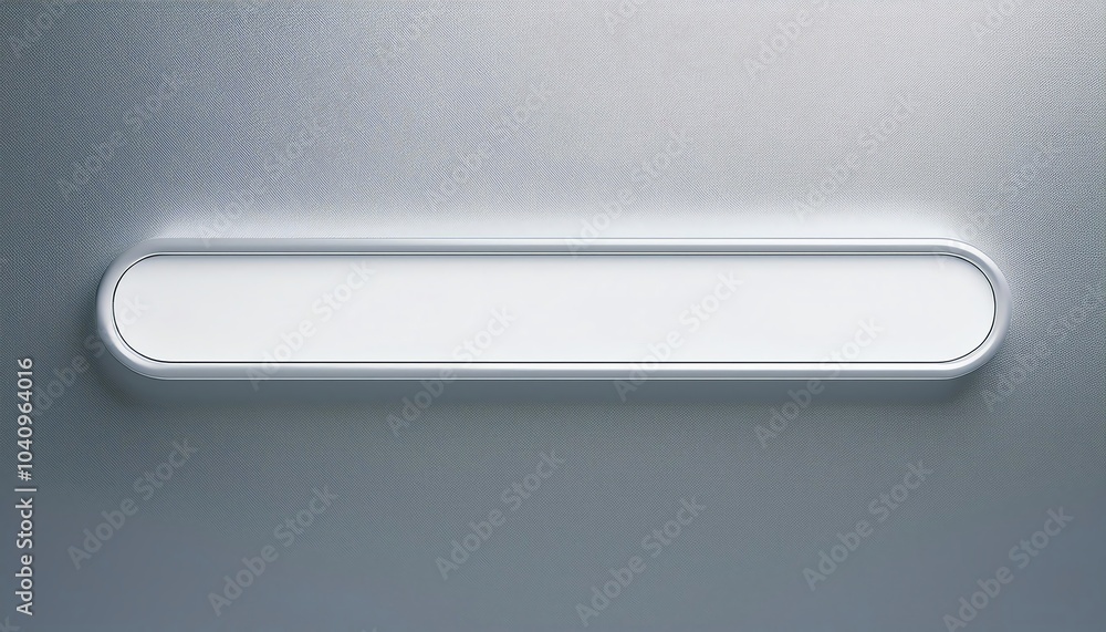 A sleek, minimalistic light fixture with a rectangular shape is mounted against a textured, reflective background. A sleek, minimalistic light fixture with a rectangular shape is mounted against a textured, reflective background.
