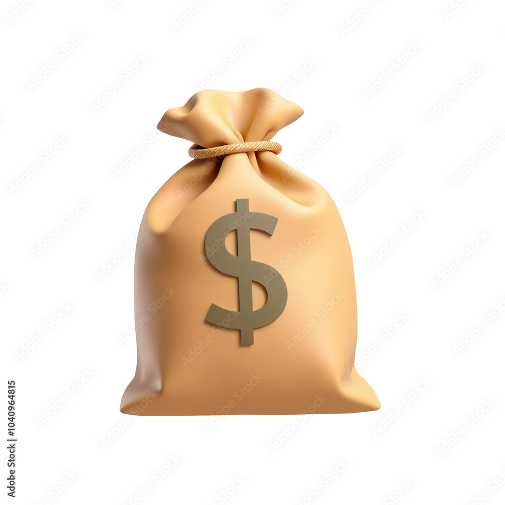 brown bag with a dollar sign isolated on a transparent background brown bag with a dollar sign isolated on a transparent background