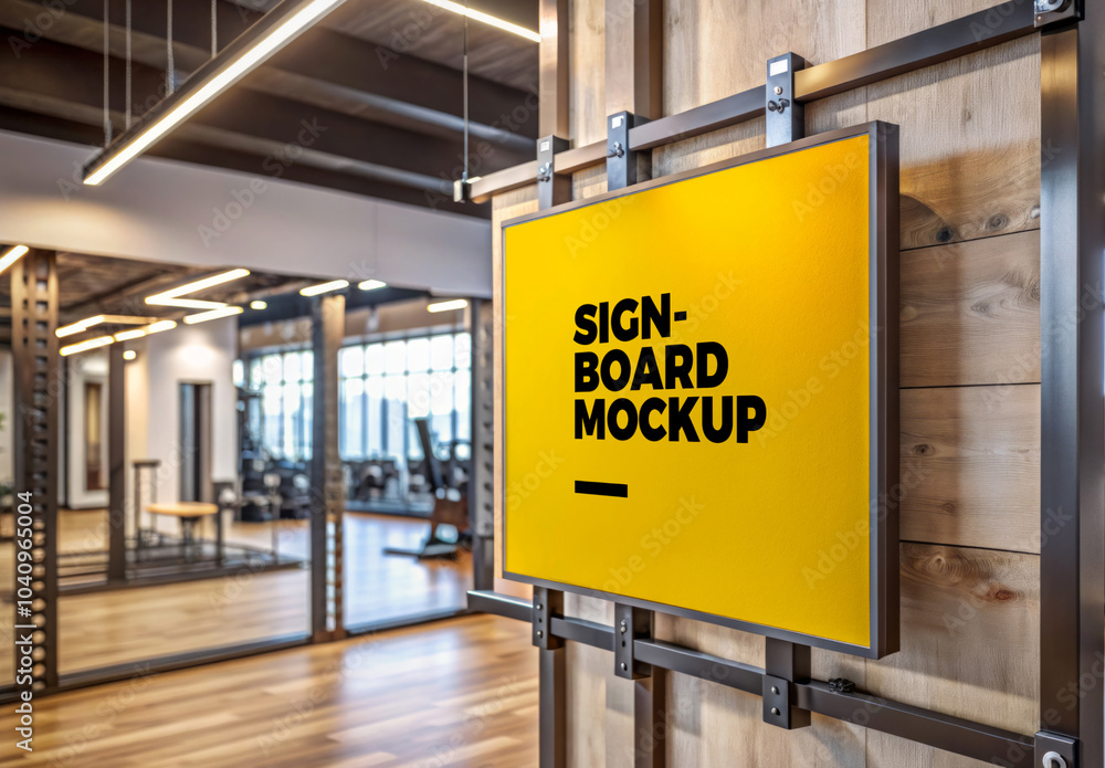 Indoor Signboard Mockup Template Stock Template | Adobe Stock