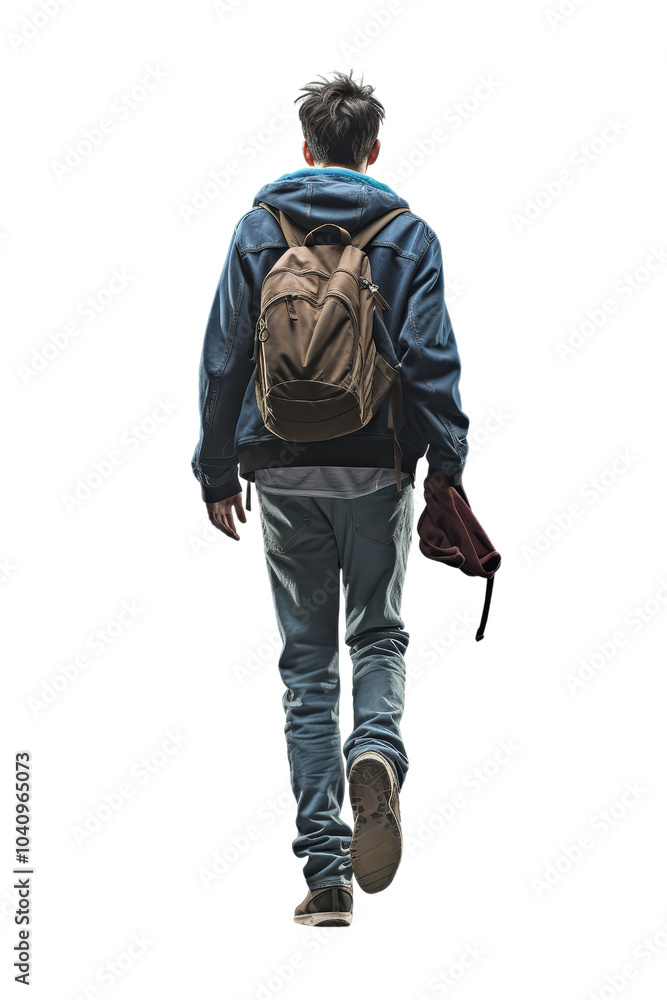 Adventurous Hiker Embarking on a Scenic Trail Adventurous Hiker Embarking on a Scenic Trail