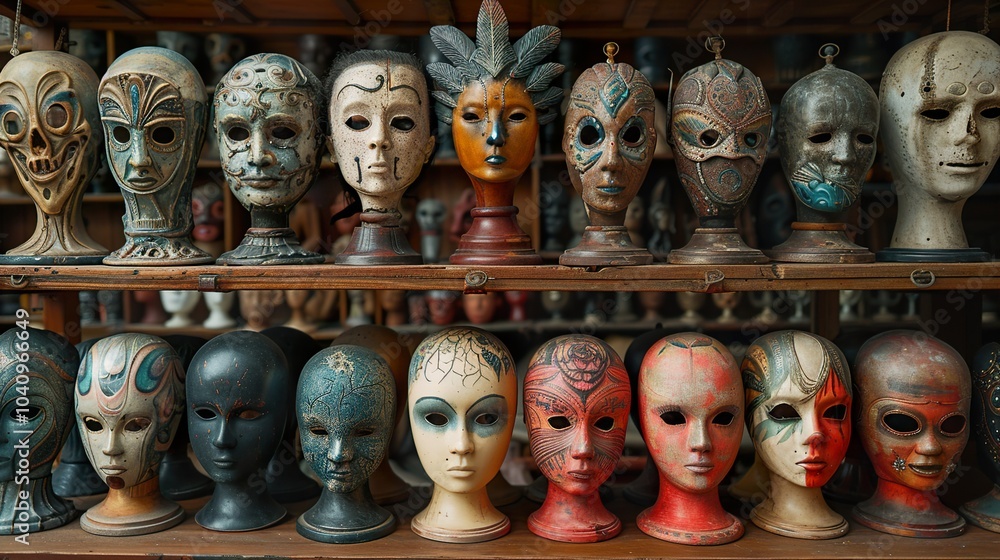 A Collection of Intriguing Venetian Masks A Collection of Intriguing Venetian Masks