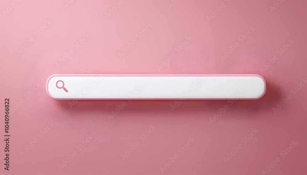 A minimalistic search bar on a soft pink background, surrounded by subtle decorative elements, emphasizing a clean and modern design. A minimalistic search bar on a soft pink background, surrounded by subtle decorative elements, emphasizing a clean and modern design.