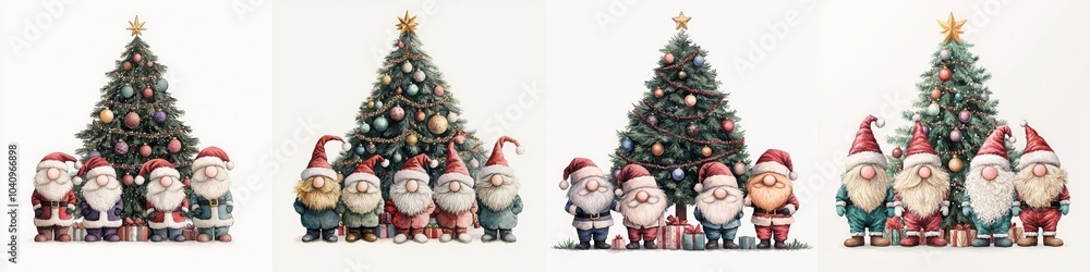 Festive Christmas Tree with Oversized Ornaments Festive Christmas Tree with Oversized Ornaments