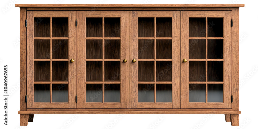 Elegant Wooden Cabinet isolated on transparent background Elegant Wooden Cabinet isolated on transparent background