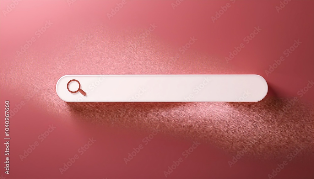 A minimalistic search bar on a pink background, representing online searching and digital exploration. A minimalistic search bar on a pink background, representing online searching and digital exploration.