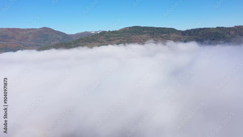 Aerial view of morning clouds by drone Aerial view of morning clouds by drone