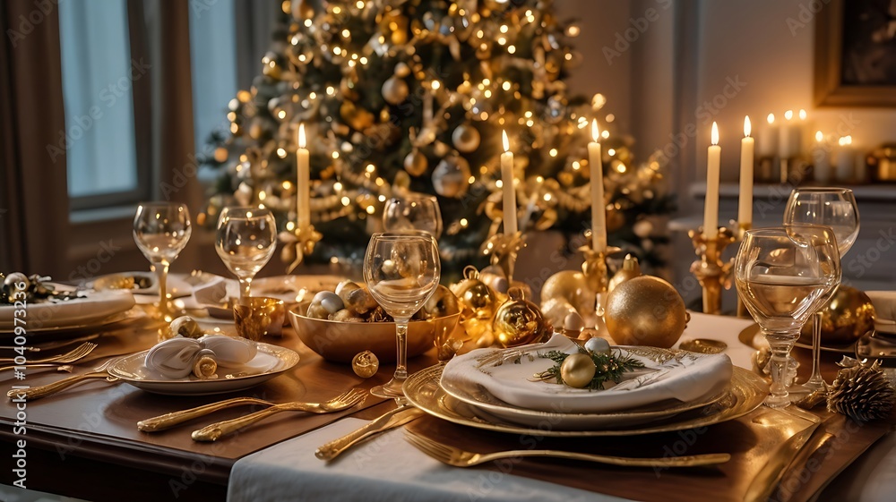 Luxurious Holiday Dinner Table Luxurious Holiday Dinner Table