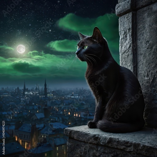 cat on the roof