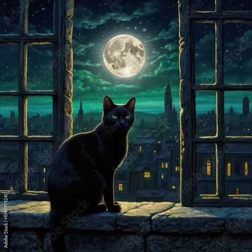 cat on the window