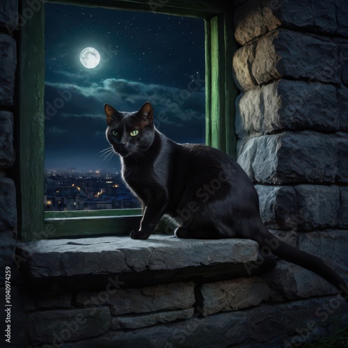 cat on the window