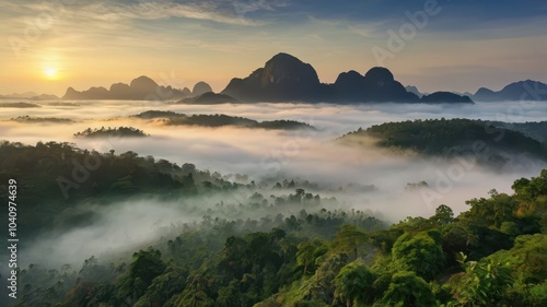 sunrise over the mountains