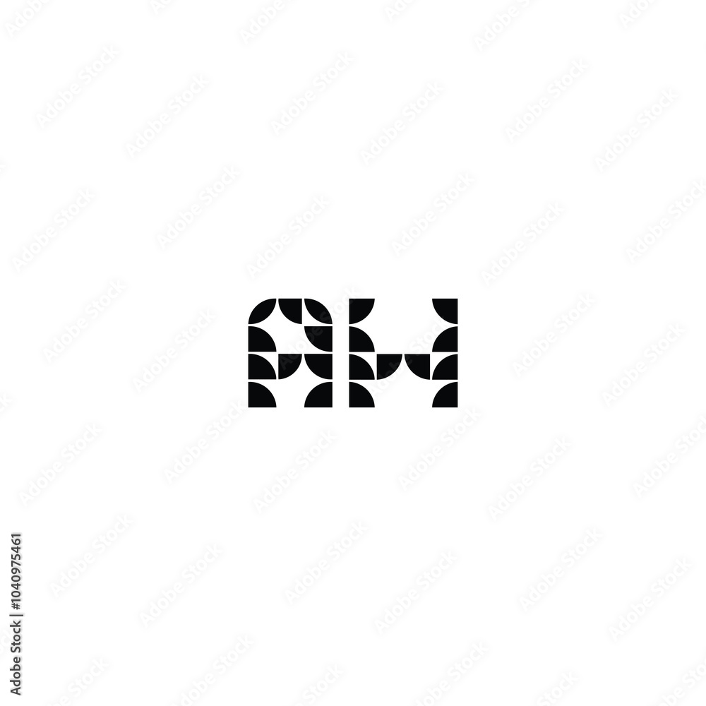 AH monogram logo design letter text name symbol monochrome logotype alphabet character simple logo AH monogram logo design letter text name symbol monochrome logotype alphabet character simple logo