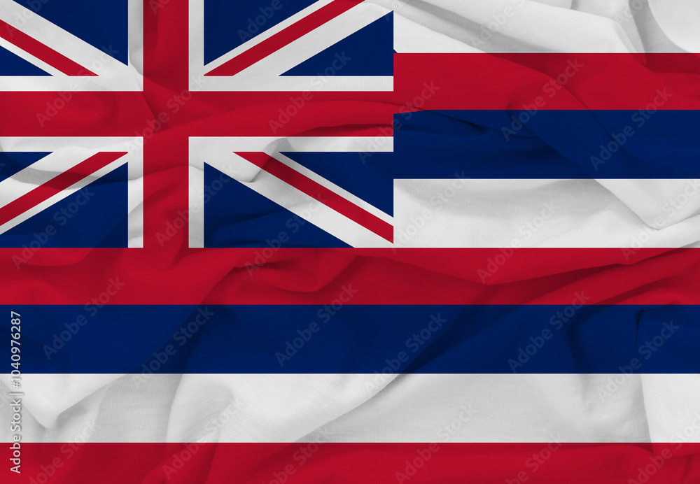 Flag of Hawaii, High Quality fabric and Grunge Image of Hawaii USA. USA states Hawaii Fabric flag. Flag of Hawaii, High Quality fabric and Grunge Image of Hawaii USA. USA states Hawaii Fabric flag.